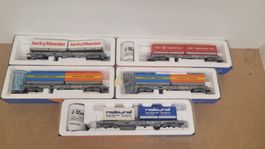 Spur H0 Roco 5er Set Containerwagen diverse Betreiber AC DC