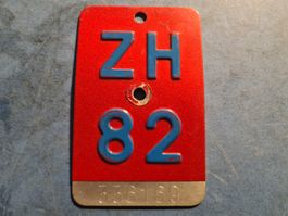 ZH  82  PLAQUE  VELO  VINTAGE  COLLECTION