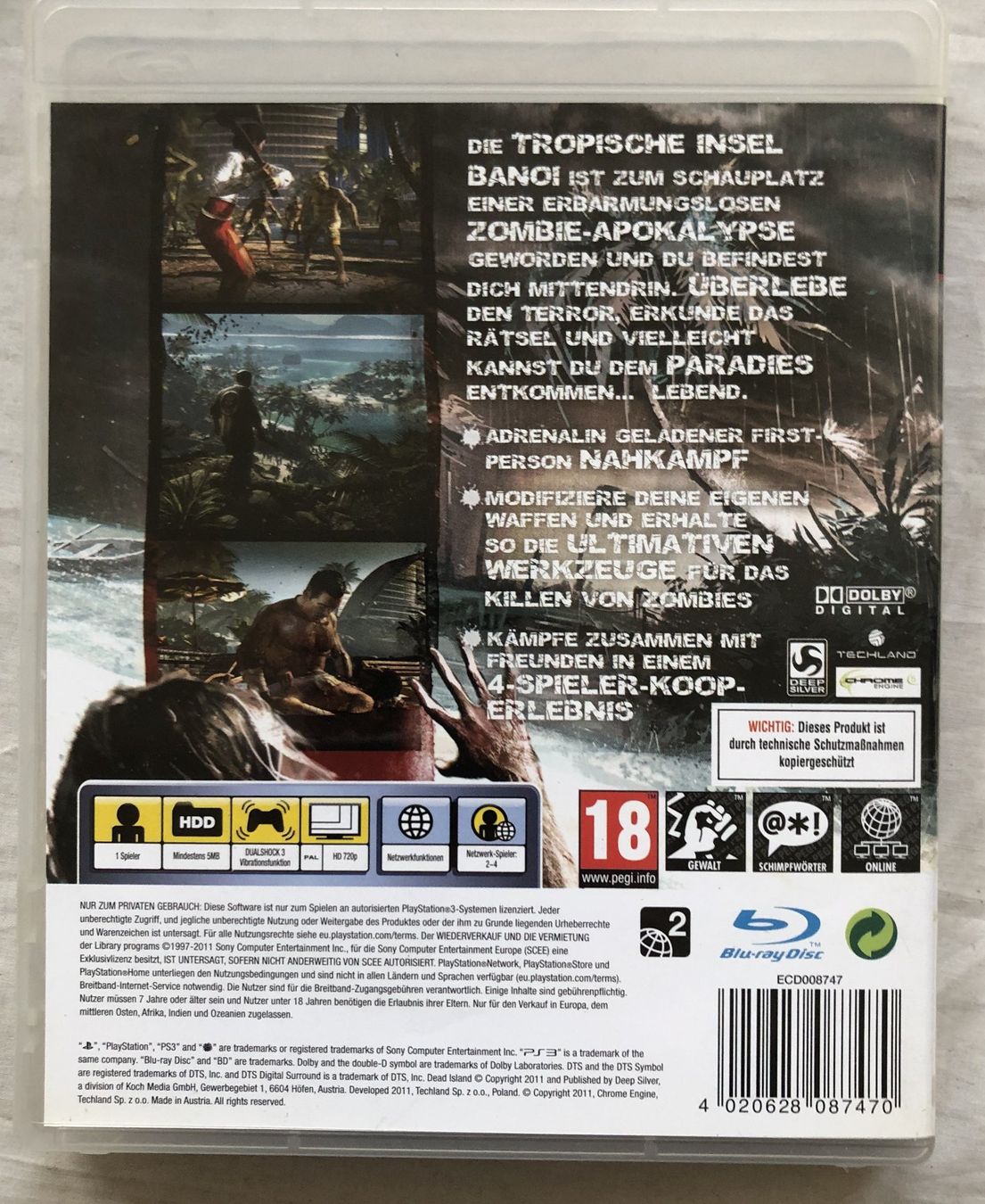 Giochi: PS3 - DEAD ISLAND – Usato da Schaffhausen venduto da durruti 2