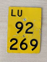 Mofanummer Nummernschild Mofa Töffli Luzern LU 92 269