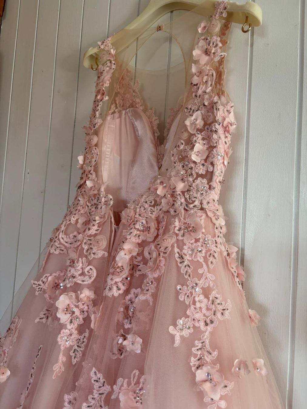 Vestiti: Hochzeitskleid oder Abendkleid, Farbe Blush/Rosa,  gr. 34/36 – Usato da Jonen venduto da Lux.K. 1