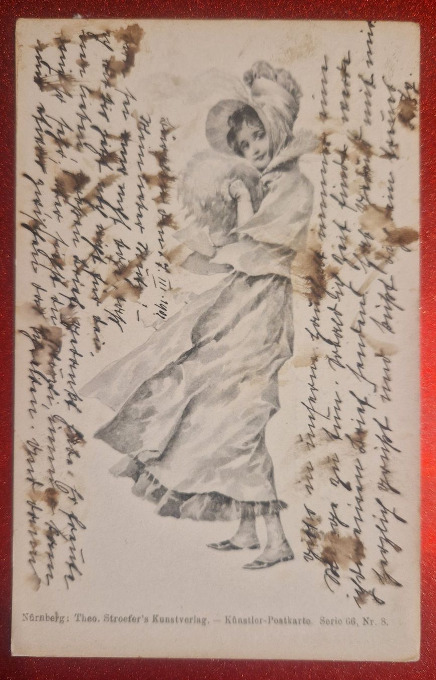 Cartoline postali: Jugendstil bezaubernde Dame 1902 – Usato da Melchnau venduto da Arthurius