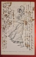 Jugendstil bezaubernde Dame 1902