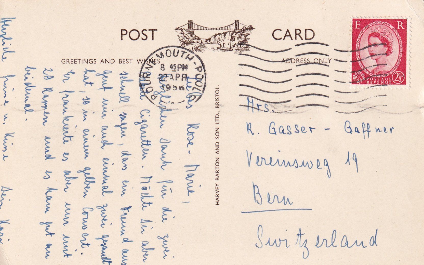 Cartoline postali: Bournemouth - The Beach /mp – Usato da Hombrechtikon venduto da Rudolf07 1