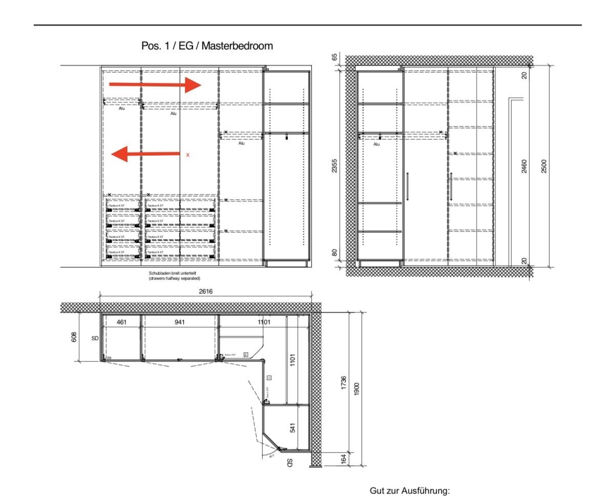 Armoires: Corner Wardrobe graphite - Alpnach Norm – D'occasion à Oberägeri par SimonMc 1