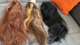 Wigs in good condition, hair