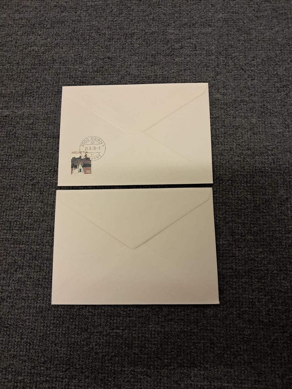 Alle Briefmarken: Zwei FDC Papieränderung vom 24. 08. 1978 – Gebraucht aus Lengwil von Brumar0 1