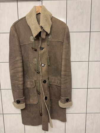 LEONARDO Lammfellmantel Gr. 48 Braun Vintage