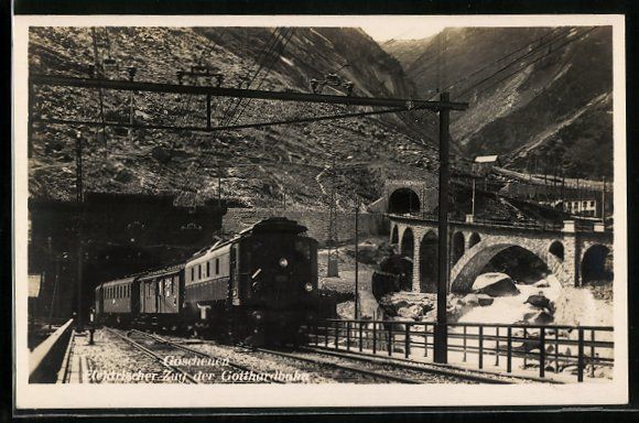 Cartoline postali: Elektrischer Zug der Gotthardbahn verl – Usato da Berlin venduto da bartko-reher