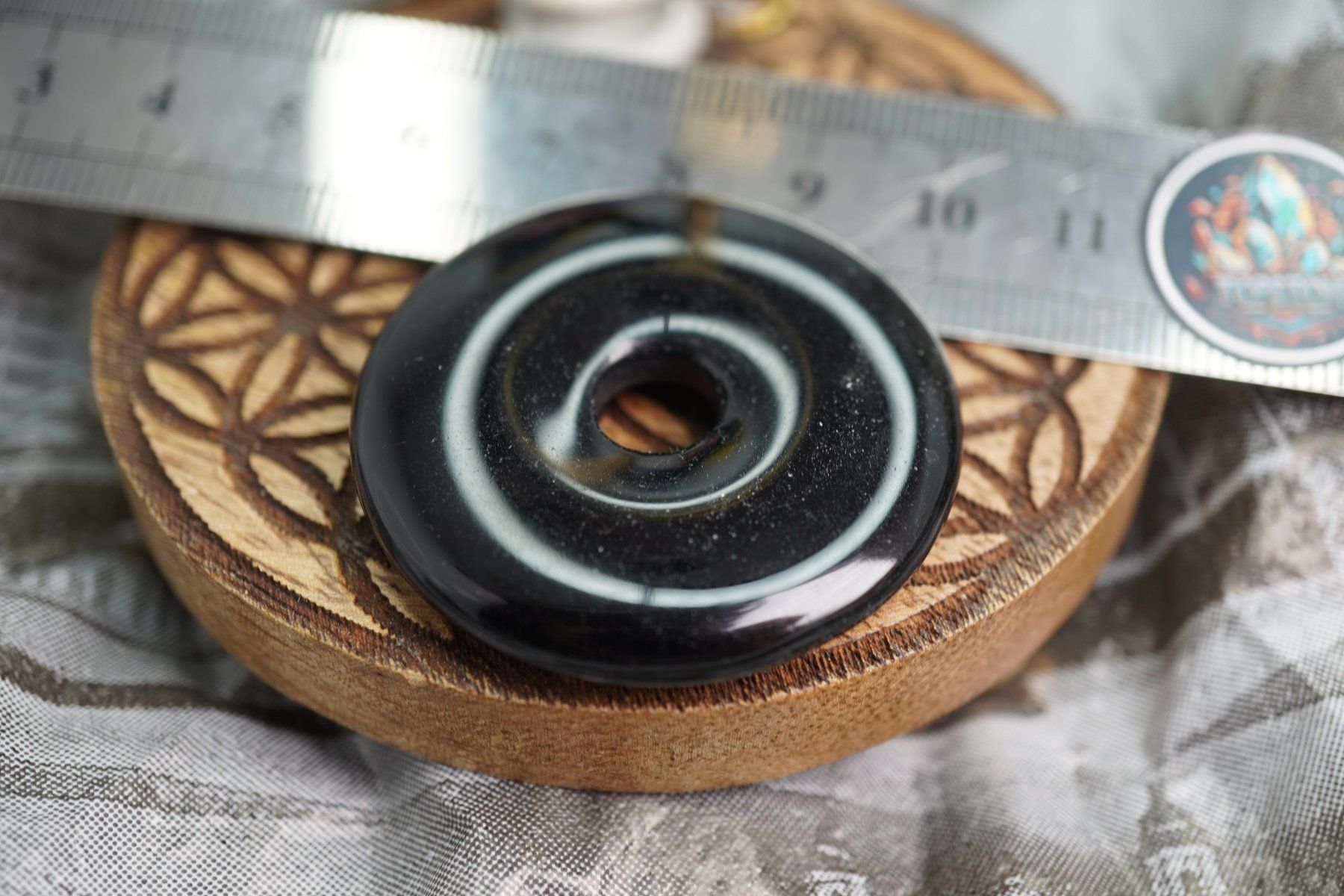 Minerali & Pietre curative: Obsidian Schwarz    ca40mm     Top  Pi Scheibe – Nuovo e nell'imballaggio originale da Eschenbach SG venduto da topstone 2