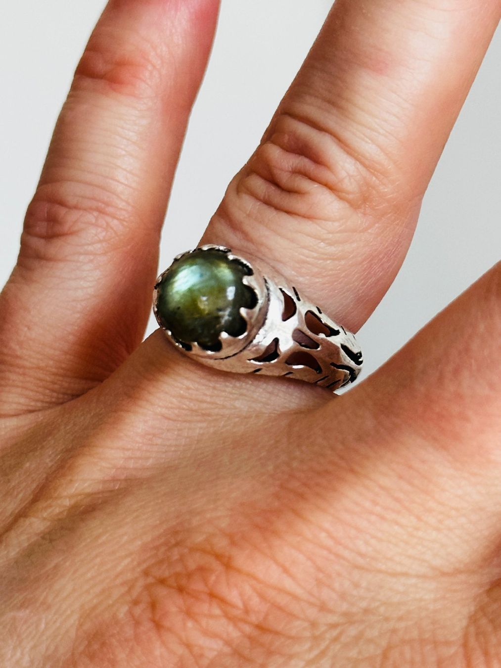 Anelli: Labradorite Gemstone Handmade ring size 57 – Nuovo e nell'imballaggio originale da Genève venduto da AGBERG 5