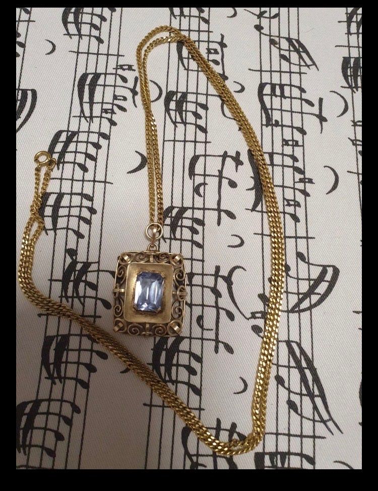 Catenine: Jugendstil Kette mit Topaz Anhänger – Usato da Regensdorf venduto da AHenter 3