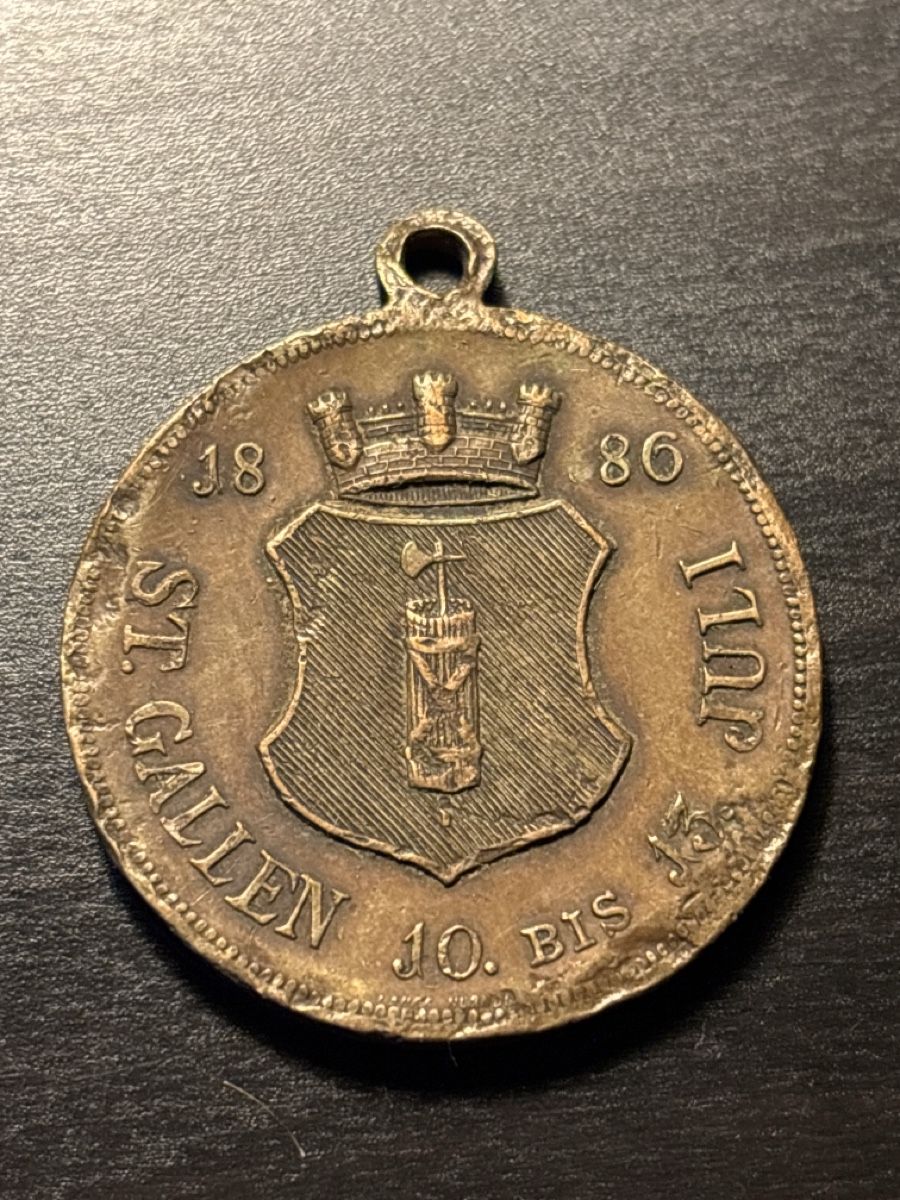 Medaglie: Médaille St.Gallen 1886 – Usato da Bussigny venduto da Numk