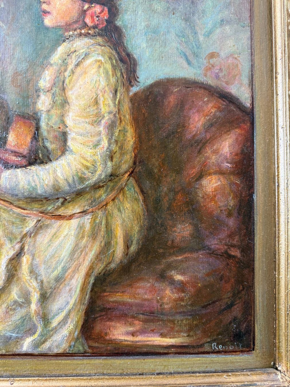 Gemälde: Gemälde von ein sitzende Dame – Gebraucht aus Schaffhausen von  4