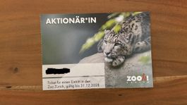 Ticket Zoo Zürich, gültig bis 31.12.2028