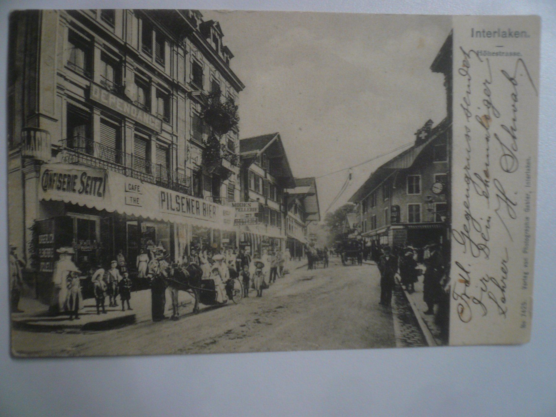 Cartoline postali: s/wAK INTERLAKEN, Höhestrasse – Usato da Oberhofen am Thunersee venduto da luuping99