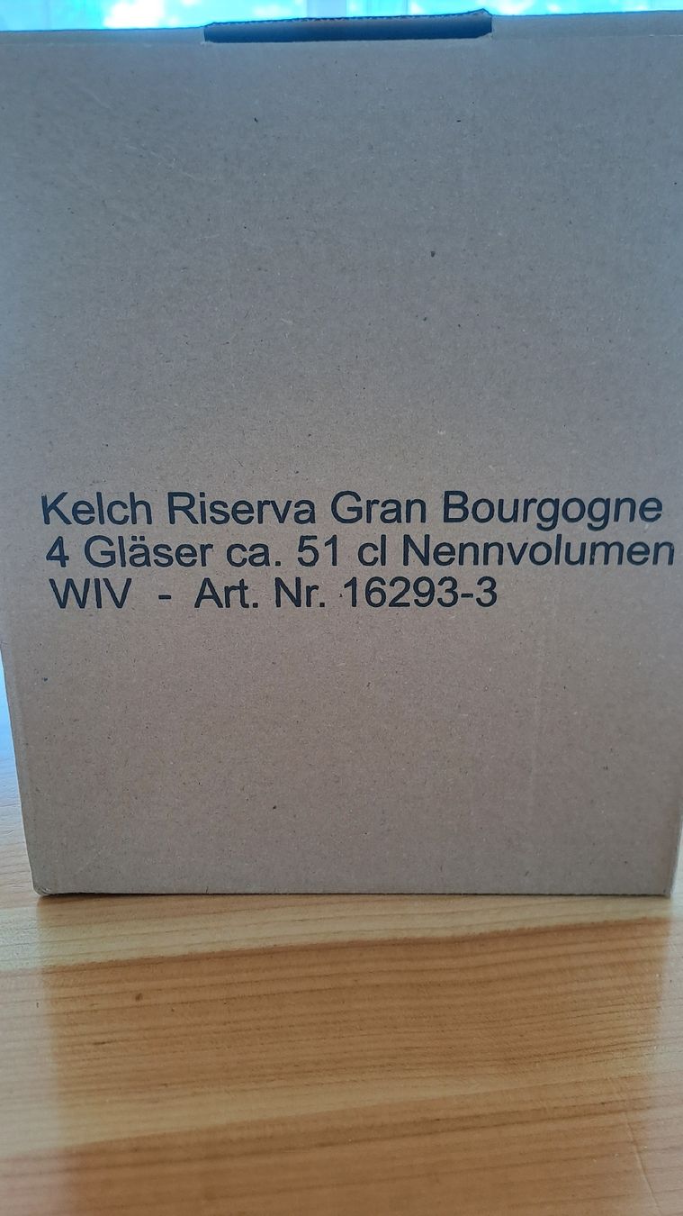Verres: 4 Gläser Riserva Gran Bourgogne, 51cl – Neuf avec emballage d'origine à Schattdorf par quota1000