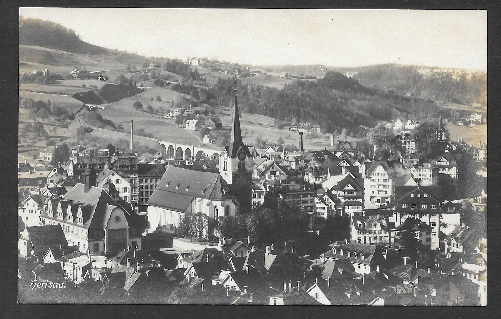 Cartoline postali: Herisau Teilansicht – Usato da Olten venduto da clotaldi