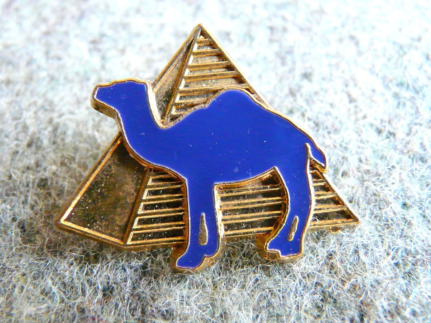 Camel Plaketten & Abzeichen: Camel Pyramide Ägypten blau Versand möglich  Pin M12.1 – Gebraucht aus Pully von websurfer1