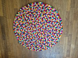 HAY Pinocchio round wool rug 90cm