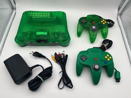 Nintendo 64 N64 + Transparent Jungle Green Grün Retro