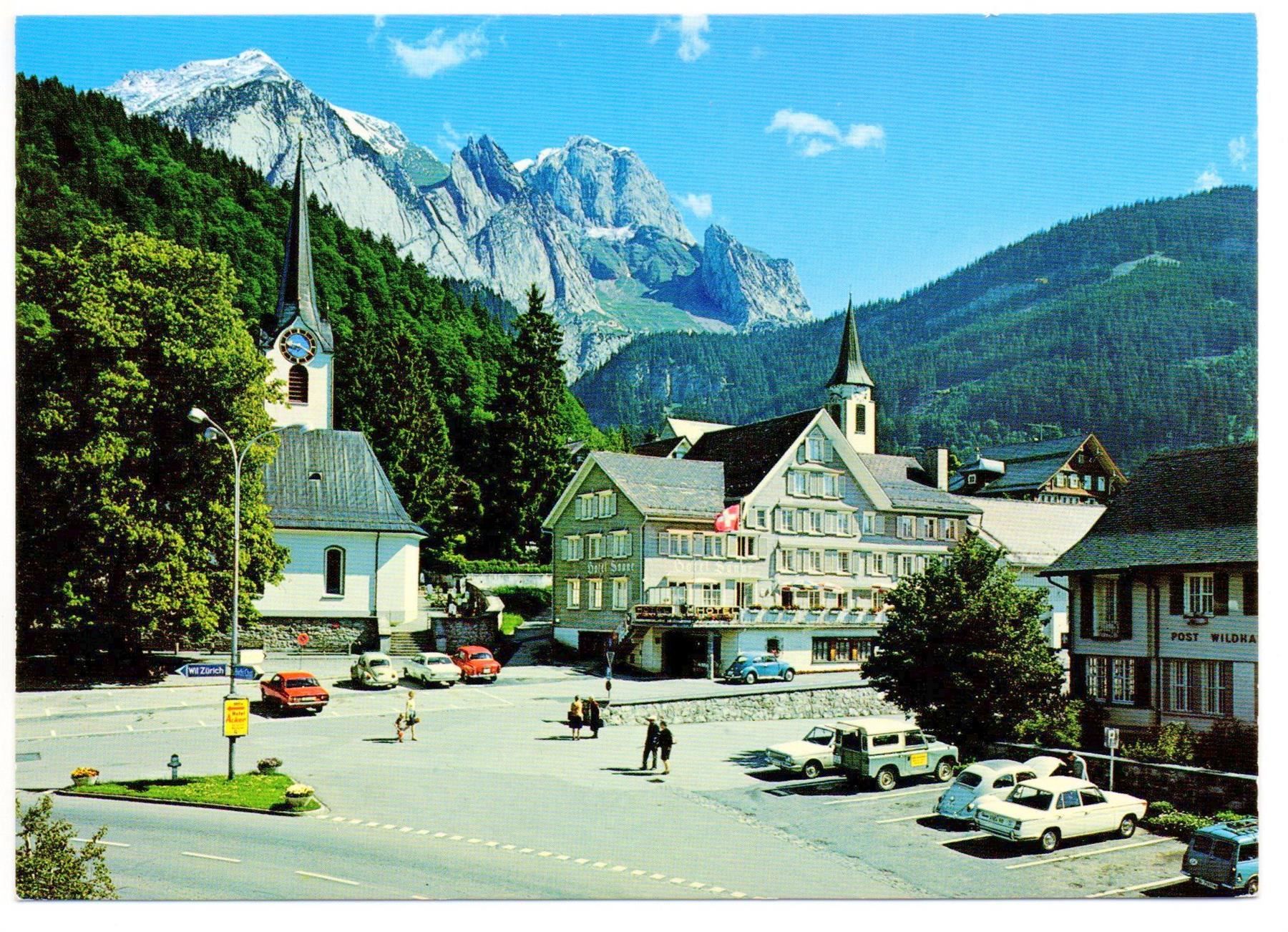 Cartoline postali: WILDHAUS Postplatz Auto VW Jeep – Nuovo (secondo la descrizione) da Jona venduto da philajona