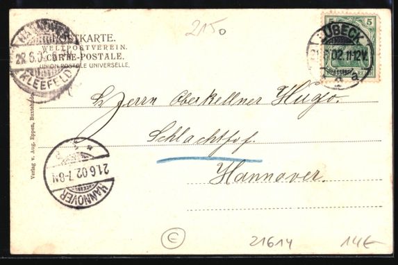 Cartoline postali: Grusskarten-AK Buxtehude, Strassenpartie – Usato da Berlin venduto da bartko-reher 1