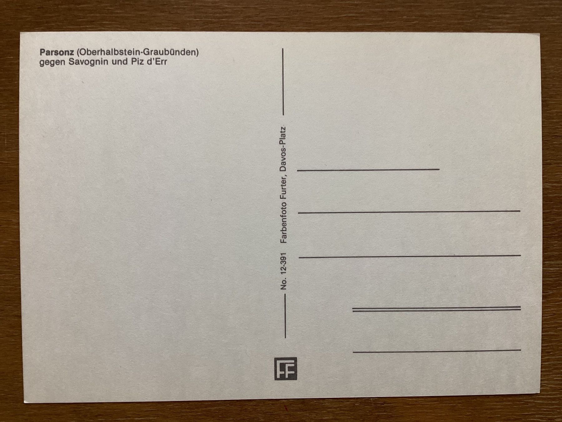 Cartoline postali: AK Parsonz gegen Savognin – Usato da Zürich venduto da tol_b7c7 1