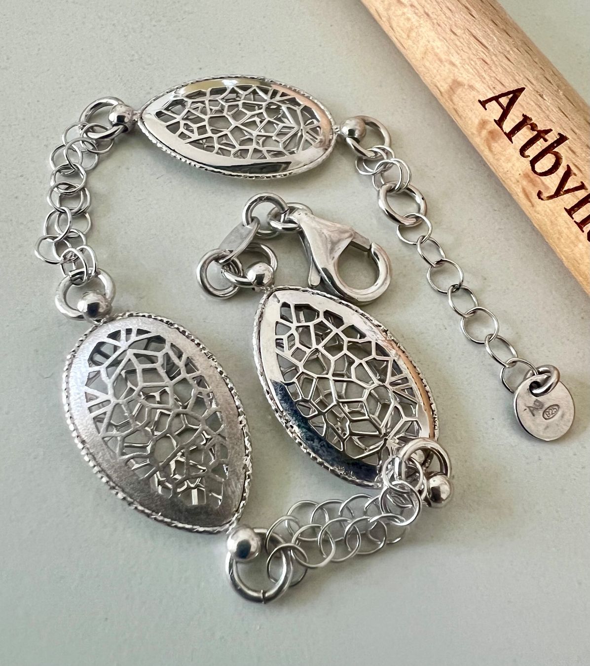 Bracciali & Braccialetti: Gexist Schweizer Designer-Armband Silber 925 durchbrochen – Usato da Ruswil venduto da artbyhand 1