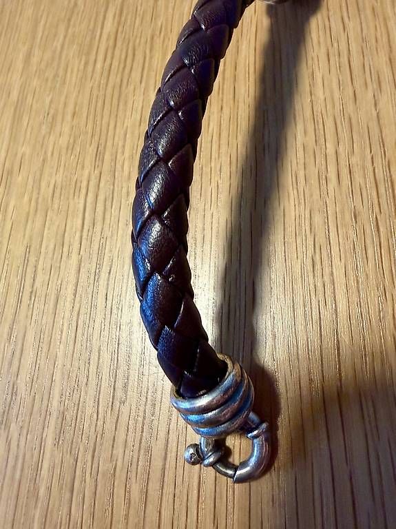 Bracelets: Barry Kieselstein - Armband aus echtem Silber und Leder – D'occasion à Zürich par rana8006 4