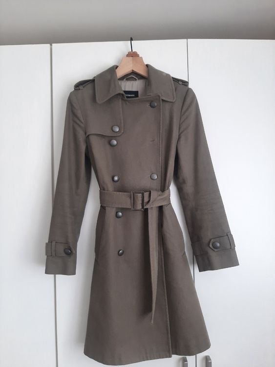 Mäntel: Taillierter Trenchcoat, olivgrün, Gr. 36 – Gebraucht aus Stans von sib_c59z