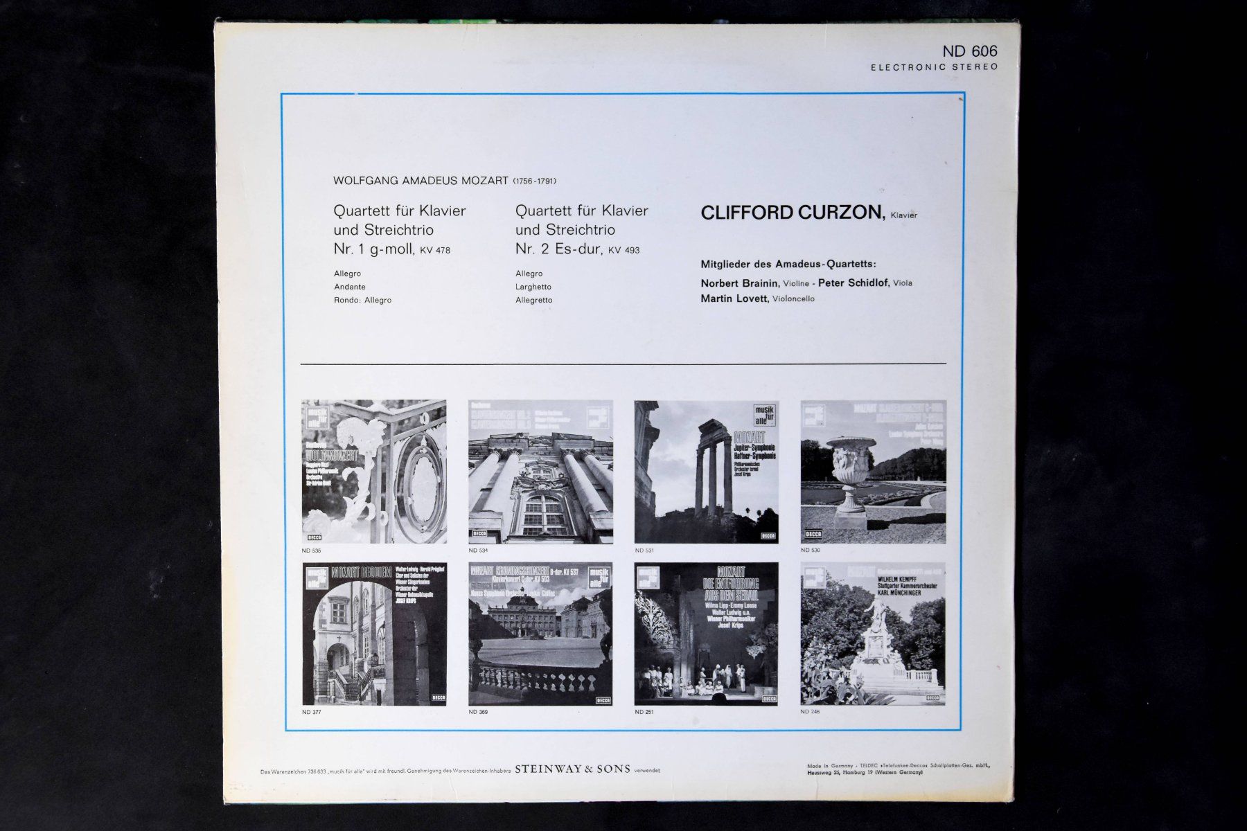 Schallplatten: Mozart - Klavierquartette (C.Curzon) – Gebraucht aus Belmont-sur-Yverdon von ag97 1