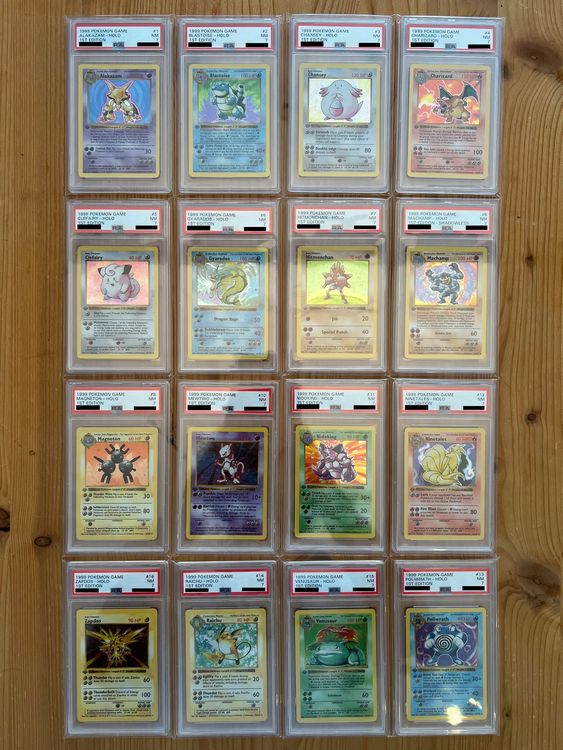 COMPLETE Base Set 1st edition shadowless HOLO PSA 7 Kaufen auf Ricardo
