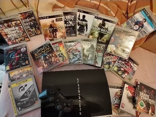 Sony Konsolen: Playstation 3 Konsole mit 2 Controller und 21 Spielen – Gebraucht aus Gettnau von vit_xr9b 1