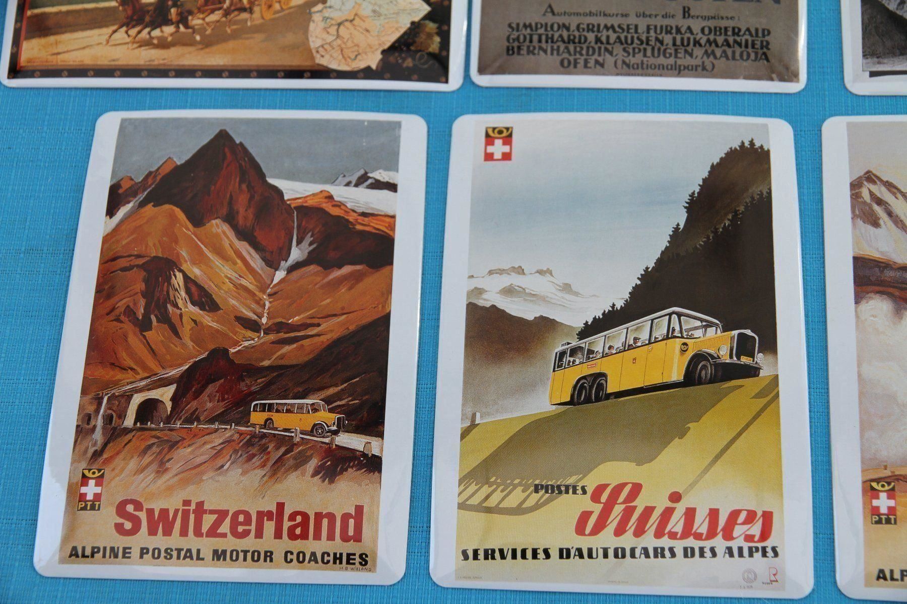 Saurer Insegne: 10 Blechpostkarten Postauto PTT in Blechbox – Nuovo (secondo la descrizione) da Spiez venduto da Mlandcruiser 4