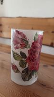 Windlicht Glasvase mit Rosen Deko Romantik