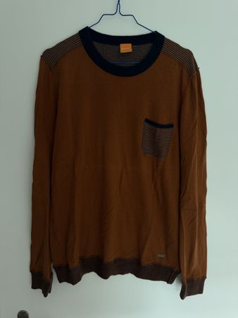 Herren Pullover Boss Orange braun Grösse L guter Zustand