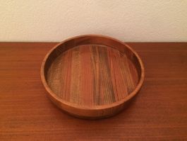 Gedrechselte Holzschale Obstschale gestreift vintage Schale