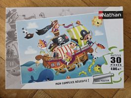 Puzzle Nathan pirates 30 pièces +4 ans, complet, en boîte
