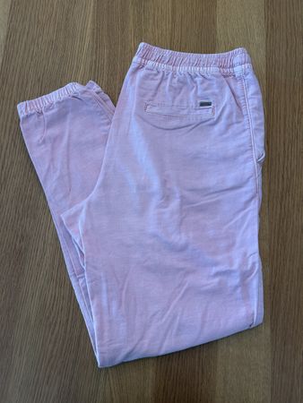 Esprit Damen Hose Gr. 28 Rosa leicht & bequem - Leinenmix