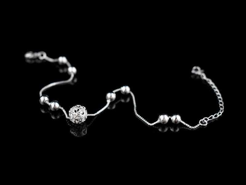 Bracciali & Braccialetti: silber fusskette mit kugeln – Nuovo e nell'imballaggio originale da St. Gallen venduto da yatoot26 1
