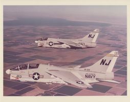Pressefoto A-7B/TA-7C CorsairII US Navy auf Kodak Fotopapier