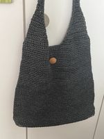 Vintage - Sac tressé vert foncé