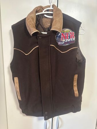 Weste Gold Coast Wrangler NFR 2013 Grösse S braun Leder