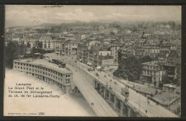 Carte P de 1907 ( Lausanne / Le Grand Pont )
