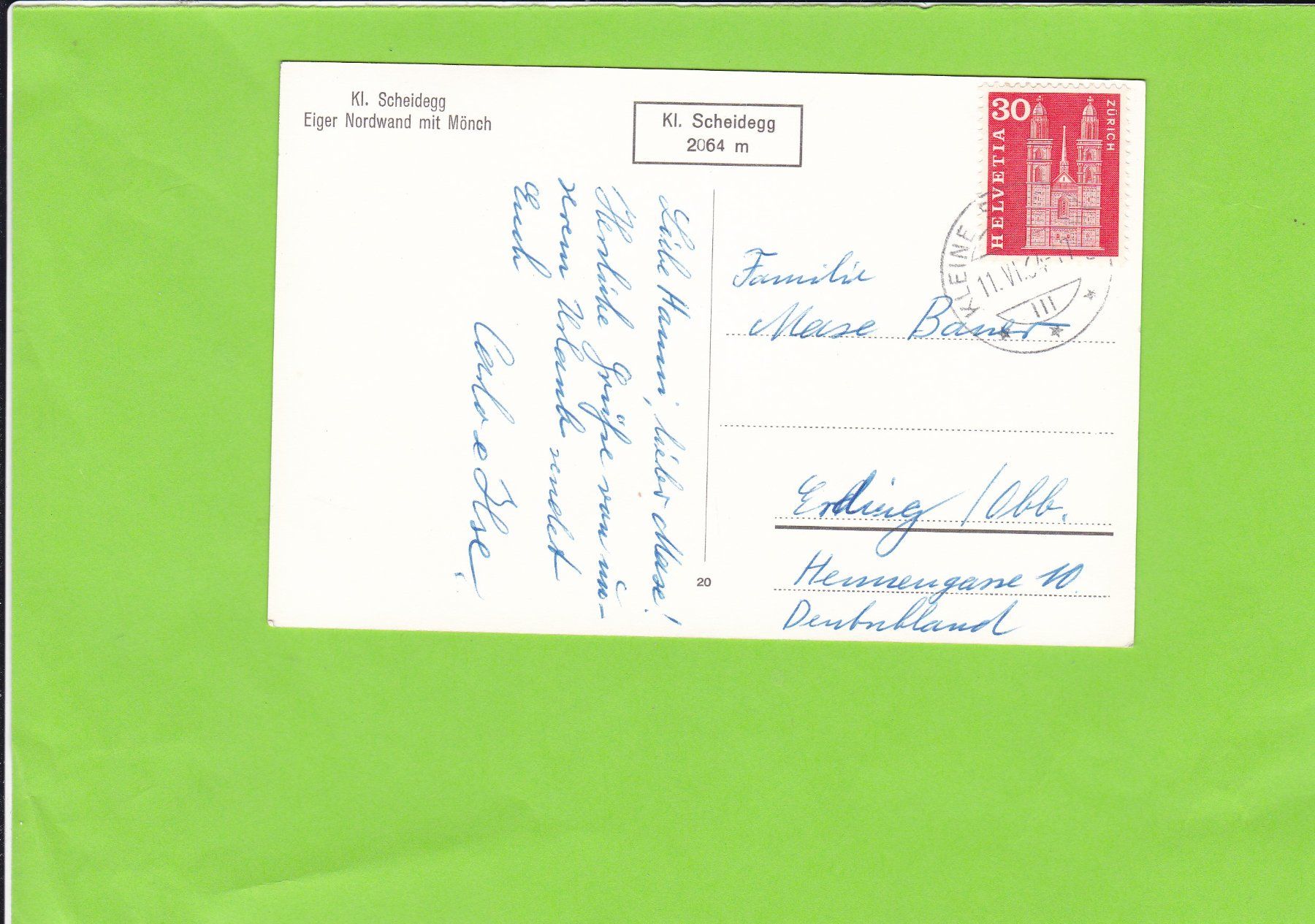 Cartoline postali: Kleine Scheidegg – Usato da St. Peterzell venduto da neckertal 1