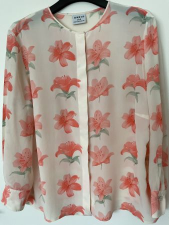 AKRIS Club 100% Seiden Bluse Gr 46 wie neu