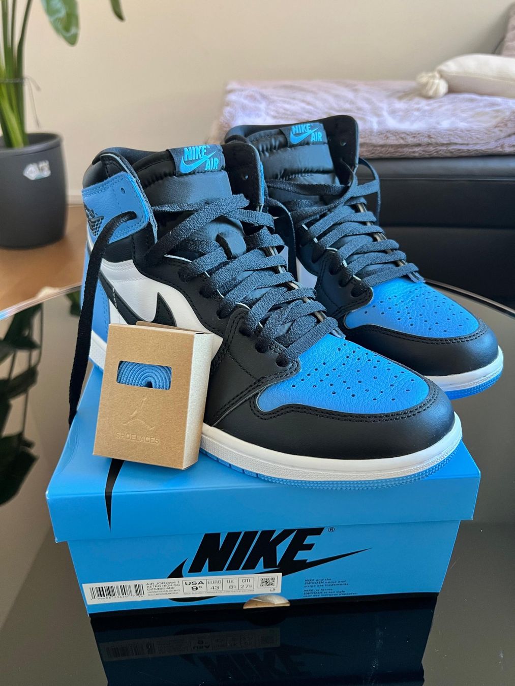 Jordan Scarpe da uomo: Air Jordan high, university blue, Gr. 42 – Nuovo e nell'imballaggio originale da Winterthur venduto da Linda1203