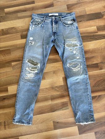 Replay Jeans, THYBER, Gr.30, hellblau, modisch destroyed