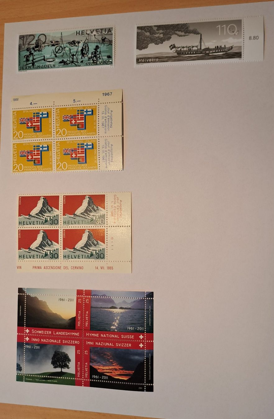 Tutti i francobolli: Schweizer Briefmarken Blöcke / Einzelmarken ** – Nuovo (secondo la descrizione) da Bellikon venduto da cebas23 4